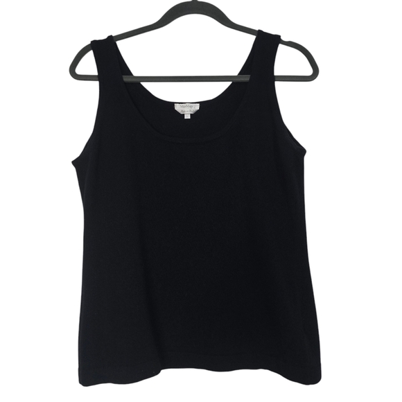 Max Mara Made in Italy Wool Cashmere Black Sweater Vest soft Neutral Quiet luxur - Picture 1 of 9